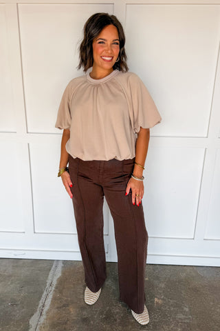 The Effortless Edit Top in Beige