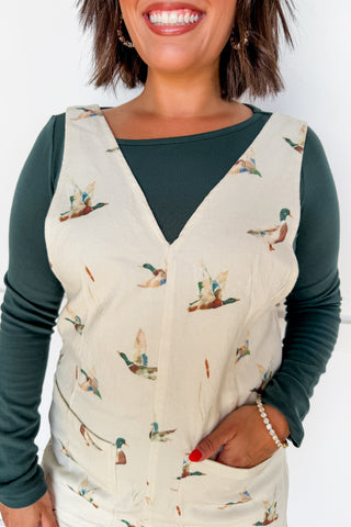 Mallard Moment Romper in Ivory