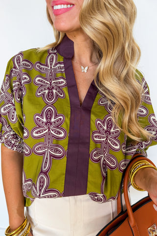 The Rustic Charm Top in Olive