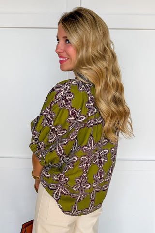 The Rustic Charm Top in Olive