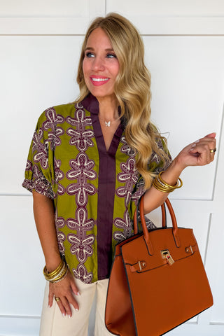 The Rustic Charm Top in Olive