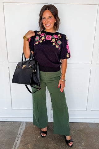 The Delaney Floral Knit Top