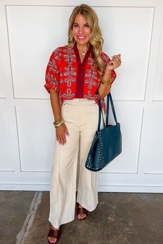 The Rustic Charm Top in Brick