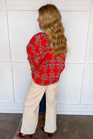 The Rustic Charm Top in Brick