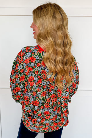 The Sarah Top in Rustic Floral