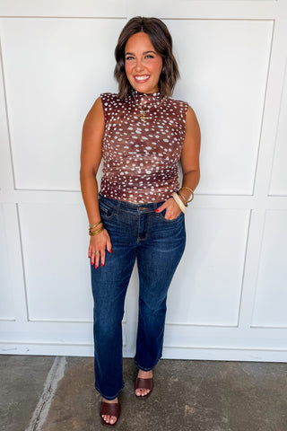 The Emery Fawn Mesh Top