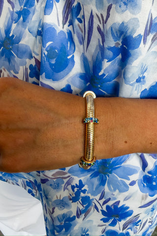 Golden Charm Stack Bracelet in Multi
