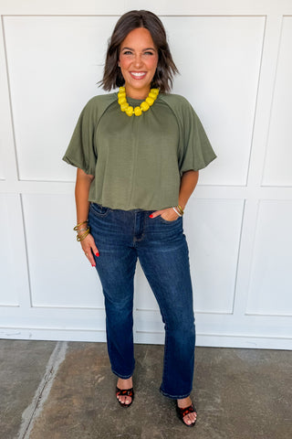 The Effortless Edit Top in Olive