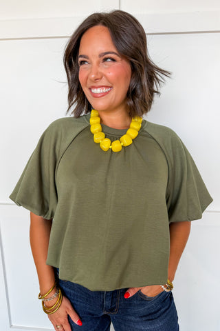 The Effortless Edit Top in Olive