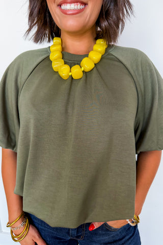 The Effortless Edit Top in Olive