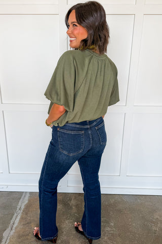 The Effortless Edit Top in Olive