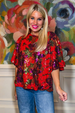 Hot Pink Deal - Sparkle Bloom Top