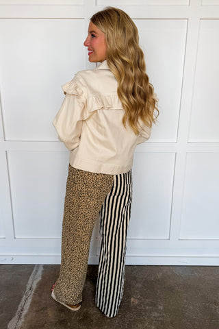 Mix It Up Pants in Stripes & Leopard Print