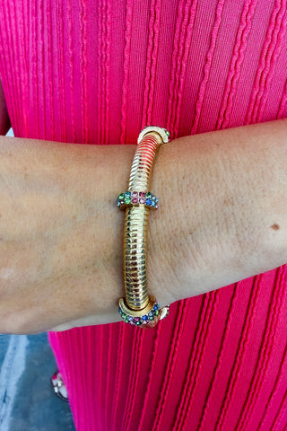 Golden Charm Stack Bracelet in Multi