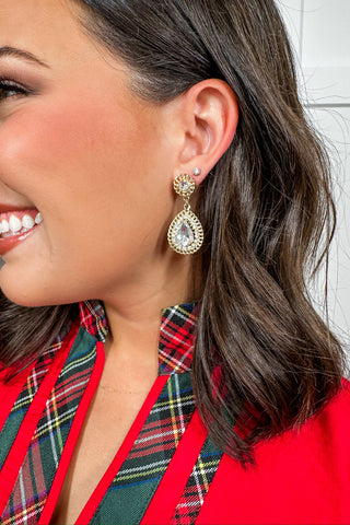 Golden Girl Statement Crystal Earrings