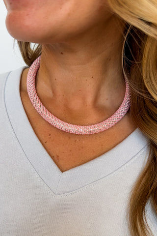 Simply Chic Necklace in Rose Pink
