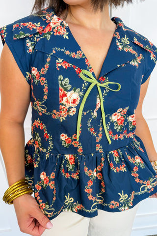 The Daphne Floral Peplum Top
