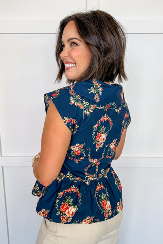 The Daphne Floral Peplum Top