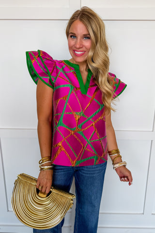 Girls Night Out Magenta Top