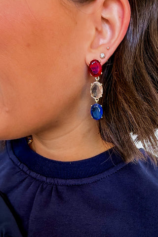 Americana Gem Drop Earring