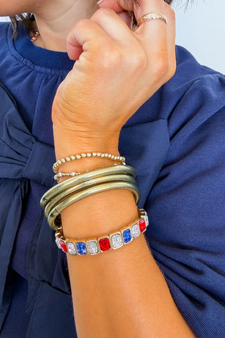Jewel Box Luxe Bracelet in Red/White/Blue