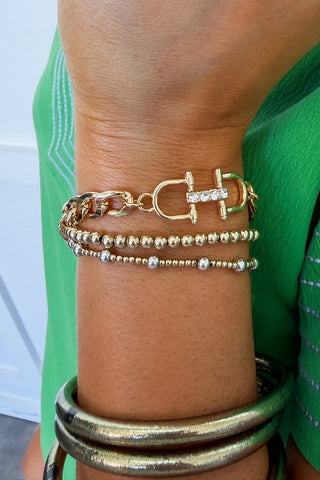 Golden Double Bit Bracelet