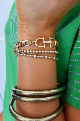 Golden Double Bit Bracelet