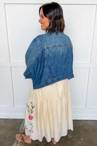 Timeless Bloom Embroidered Midi Skirt