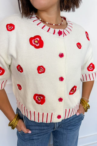 Chic Beaded Necklace In Red by Treasure Jewels