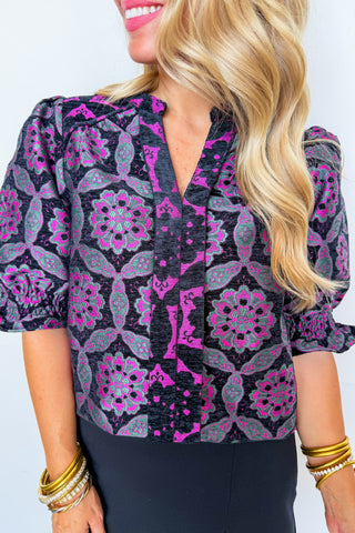 Midnight Mosaic Top
