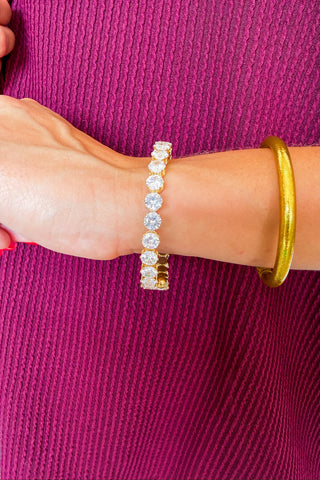 Corinne CZ Cuff Bracelet
