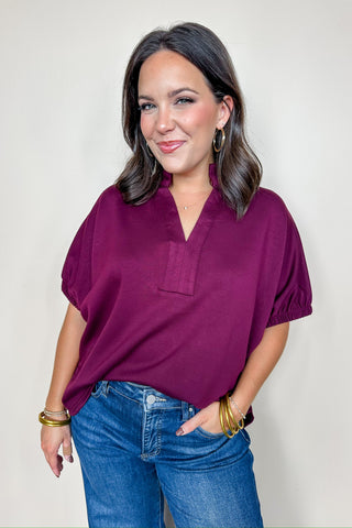 The Signature Top in Burgundy