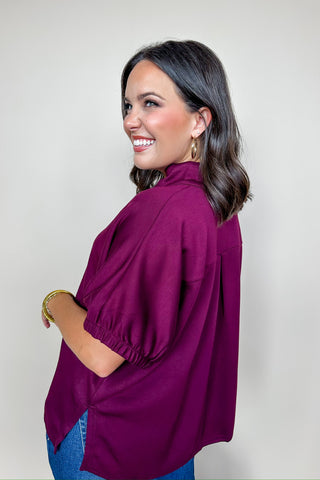 The Signature Top in Burgundy