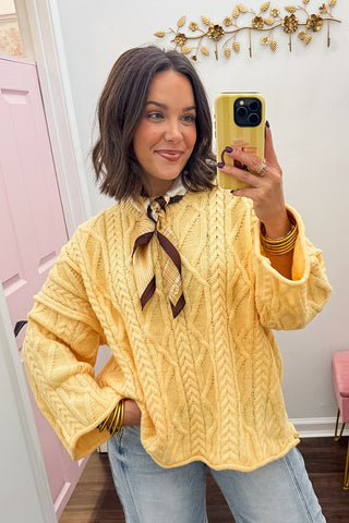 Butter Yellow Knit Sweater