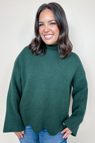 Forrest Green Knit Sweater Top