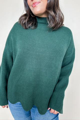 Forrest Green Knit Sweater Top