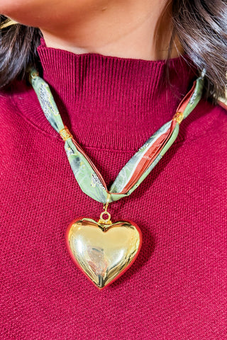 Jungle Heart Scarf Necklace by Treasure Jewels