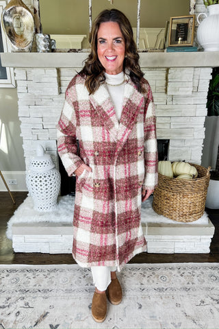 Burgundy Breeze Coat / Size Small