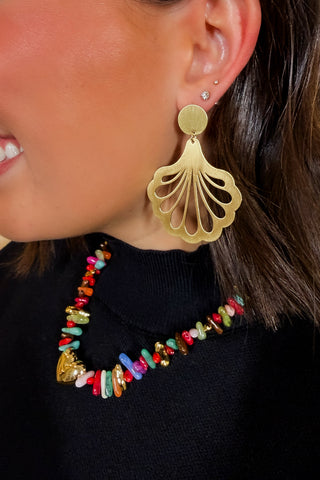 Hot Pink Deal - The Alicia Gold Earrings