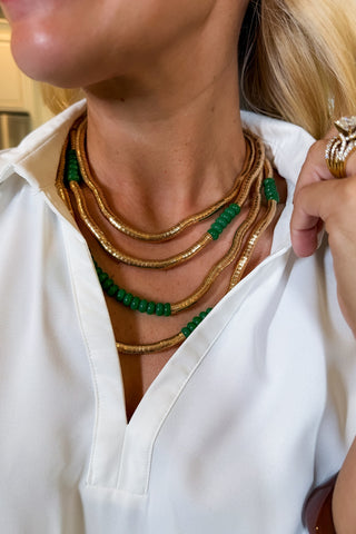 Imperial Green Layered Necklace by Treasure Jewels