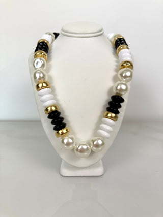 The Marlowe Pearl & Rondelle Beaded Necklace