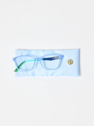The Ana Marie Blue Color Block Reader Glasses