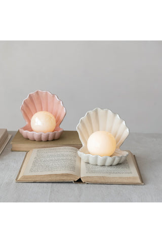 Luminous Pearl Seashell Led Accent Light Set