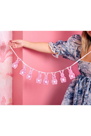 Pink Confetti Acrylic Bunny Garland