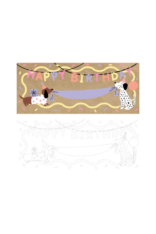 Kids Happy Birthday Paint-By-Number Banner Kit