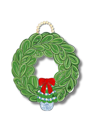 Mini Red Bow Tree Door Hanger