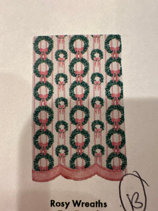 Rosy Wreaths Tea Towel