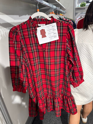 Dress Naomi Red Plaid 66169