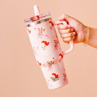 40 oz Lifestyle Flip Straw Tumbler - Holly Jolly Santa
