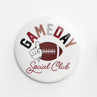 Maroon Game Day Social Club Pinback Button